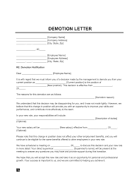 free demotion letter template pdf
