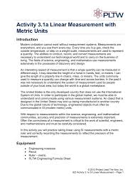 3 1a Linear Measurement With Metric Units