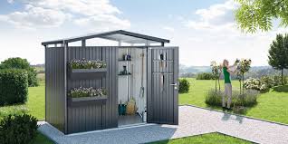Customizable sheds and deck boxes in a variety of sizes to fit every outdoor storage need. Modern Garden Sheds From Austria Biohort