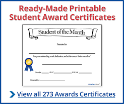 Student Award Certificates Free Certificate Builder