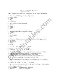 It's like the trivia that plays before the movie starts at the theater, but waaaaaaay longer. The Great Gatsby Multiple Choice Quiz For Chapters 7 9 With Answer Key Esl Worksheet By Johnherrera101