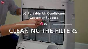 how to clean lg portable air