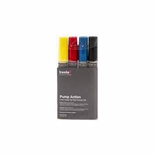 Ironlak Pump Action 7mm Chisel Tip Acrylic Paint Marker Pen Sets 4 Pack Various Colors Set