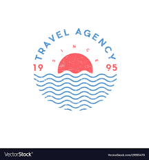 travel agency logo tourism sea sun