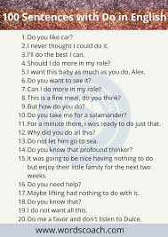 100 sentences with do in english word