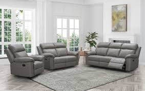 leather reclining sofa set