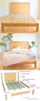 diy bed frame wood headboard