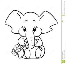 Teach your child how to identify colors and numbers and stay within the lines. Little Elephant Elephant Coloring Page Elephant Drawing Baby Elephant Drawing