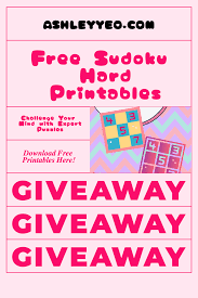 free sudoku hard printable puzzles