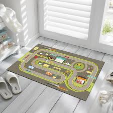 racing track pattern welcome doormat