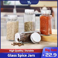 Yl Spice Jars Square Glass Containers