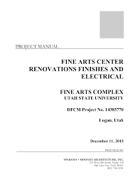 Fine Arts Center Renovations Finishes And Electrical