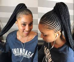 feeder braids with ponytail styles of