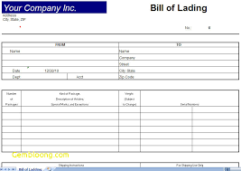 Blank Bill Of Lading Pdf Inspirational Bill Lading Template