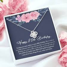 old birthday gift love knot necklace