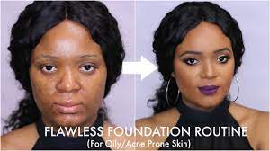 flawless foundation routine for oily