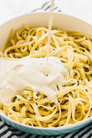 vegan garlic alfredo pasta jessica in