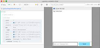 test a socket io chat app using cypress