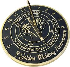 50th golden wedding anniversary sundial