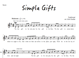simple gifts for ssaa a cappella by