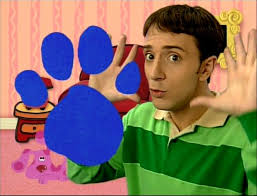 Blue is a puppy who puts her paw prints on three clues. Steve Burns Finally Confirms Why He Left Blue S Clues Huffpost