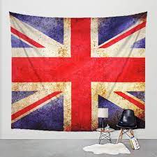 british flag tapestry distressed fabric
