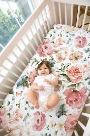Garden Fl Crib Sheet Rose Nursery