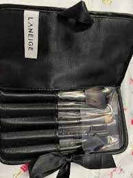 brush set with lacey pouch