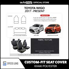 Khaki Polyester For Toyota Wigo 2017