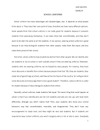   paragraph essay outline middle school uniform