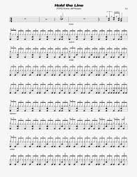Toto Hold The Line In 2019 Drum Sheet Music Drums Sheet