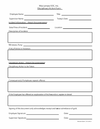 Employee Write Up Form Effective Forms Disciplinary Action Samples