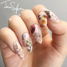 Pressed Dried Flowers Design Water Slide Nail Decals Nail Tattoos