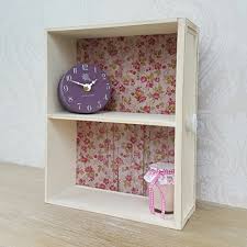 Small Wooden Wall Display Cabinet Shelf