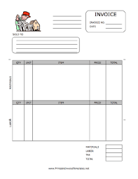 Free Editable Invoice Templates Printable Homerepair Invoice