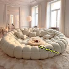 these giant circular sofas might