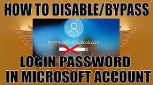 disable windows login pword from