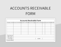 accounts receivable form excel template
