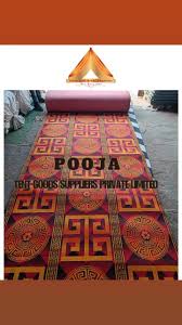 red printed carpets for wedding at rs 7