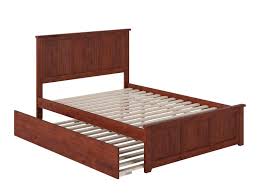 Madison Walnut Full Bed With Matching Foot Board And Twin Urban Trundle