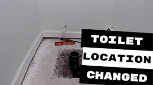 toilet drain in concrete floor roughed