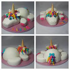 Flat Unicorn Cake gambar png