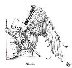 The saint michael images often have large wings and a body covered in armor, many times with bright beams of sunlight to symbolize his strength, power, and dominance. 19 Archangel Tattoo Designs