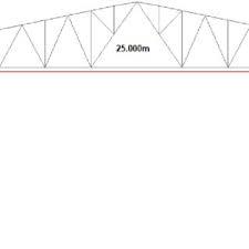 25 m long span steel roof truss
