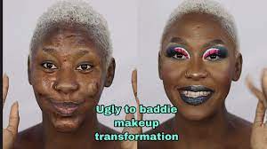 ugly to bad makeup transformation