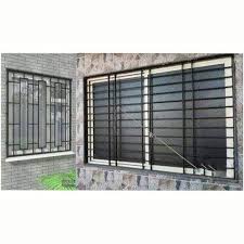 black stainless steel window frame in