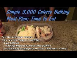 simple 3 000 calorie bulking meal plan