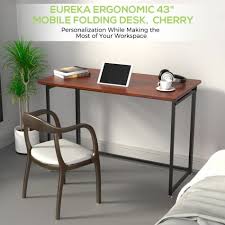 A folding desk will help to. Eureka Ergonomic 43 Folding Computer Desk Portable Study Writing Desk For Home Office Fold Up Gaming Desk Wood Small Office Table For Teen Working Crafting Teak Standing Desks