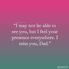 sad daughter missing dad who ped