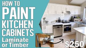 how to paint kitchen cabinets laminate